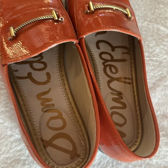 Sam Edelman Patent tangerine Orange Loafers - Picture 9 of 14